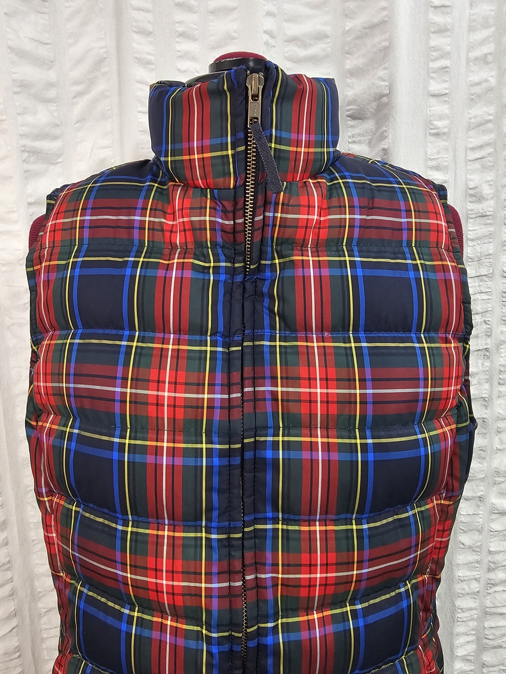 Talbots Women Down Blend Fill Plaid Macbeth Tartan Puffer Vest - Picture 6 of 16